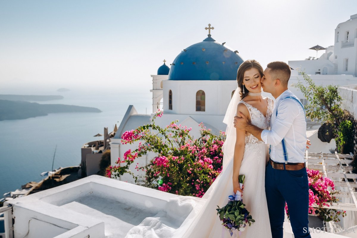 Санторини Греция свадьба