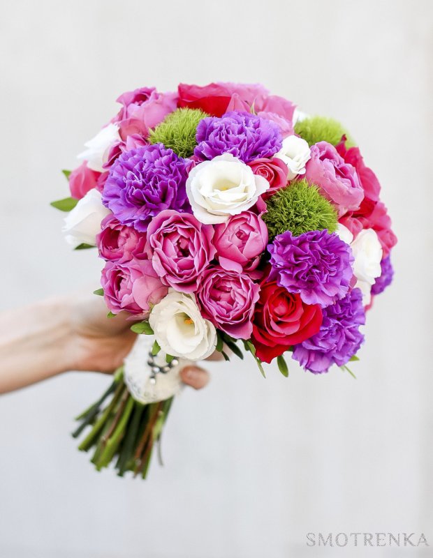 Яркий свадебный букет VIOLET&FUCHSIA - 5 900 ₽