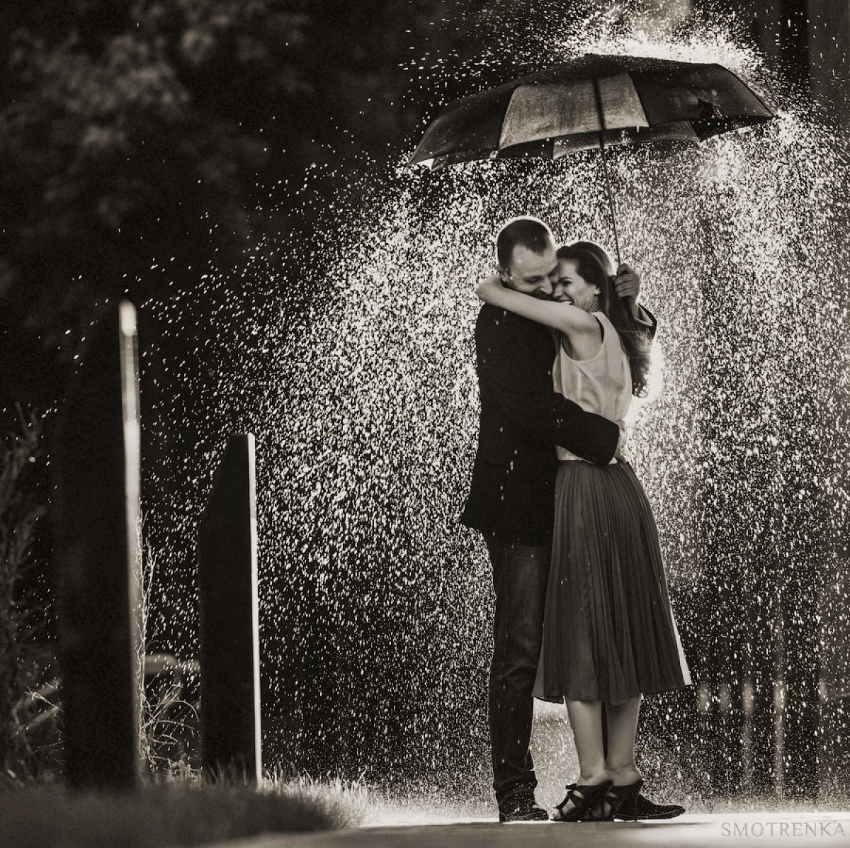 Lankan couple rain